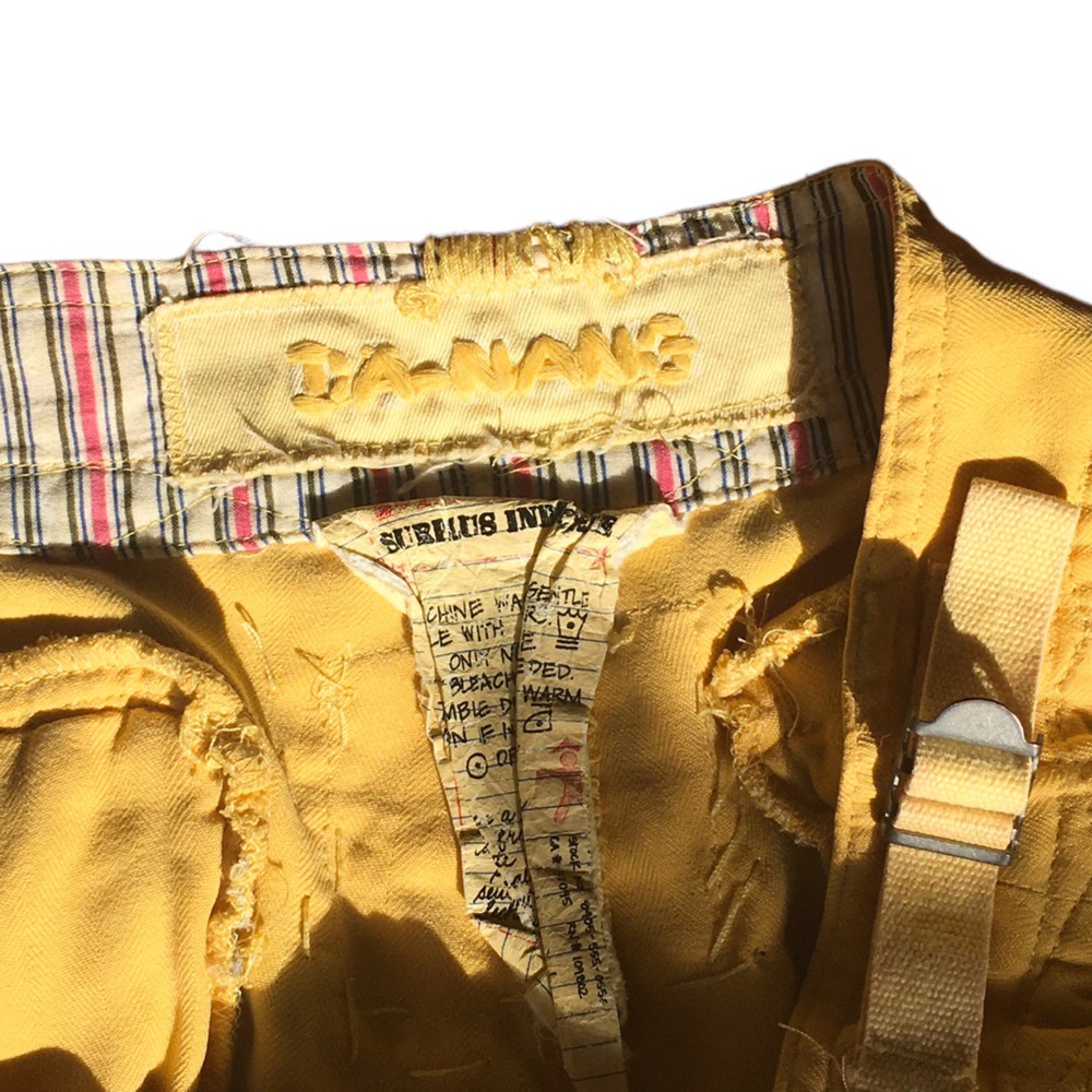 Sunny Yellow DaNang Cut Off Cargo Shorts - Picture 6 of 9